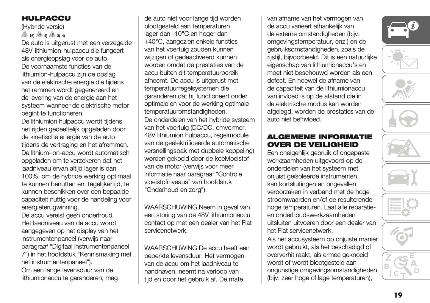 2025-2026 Fiat 600 Owner's Manual | Dutch