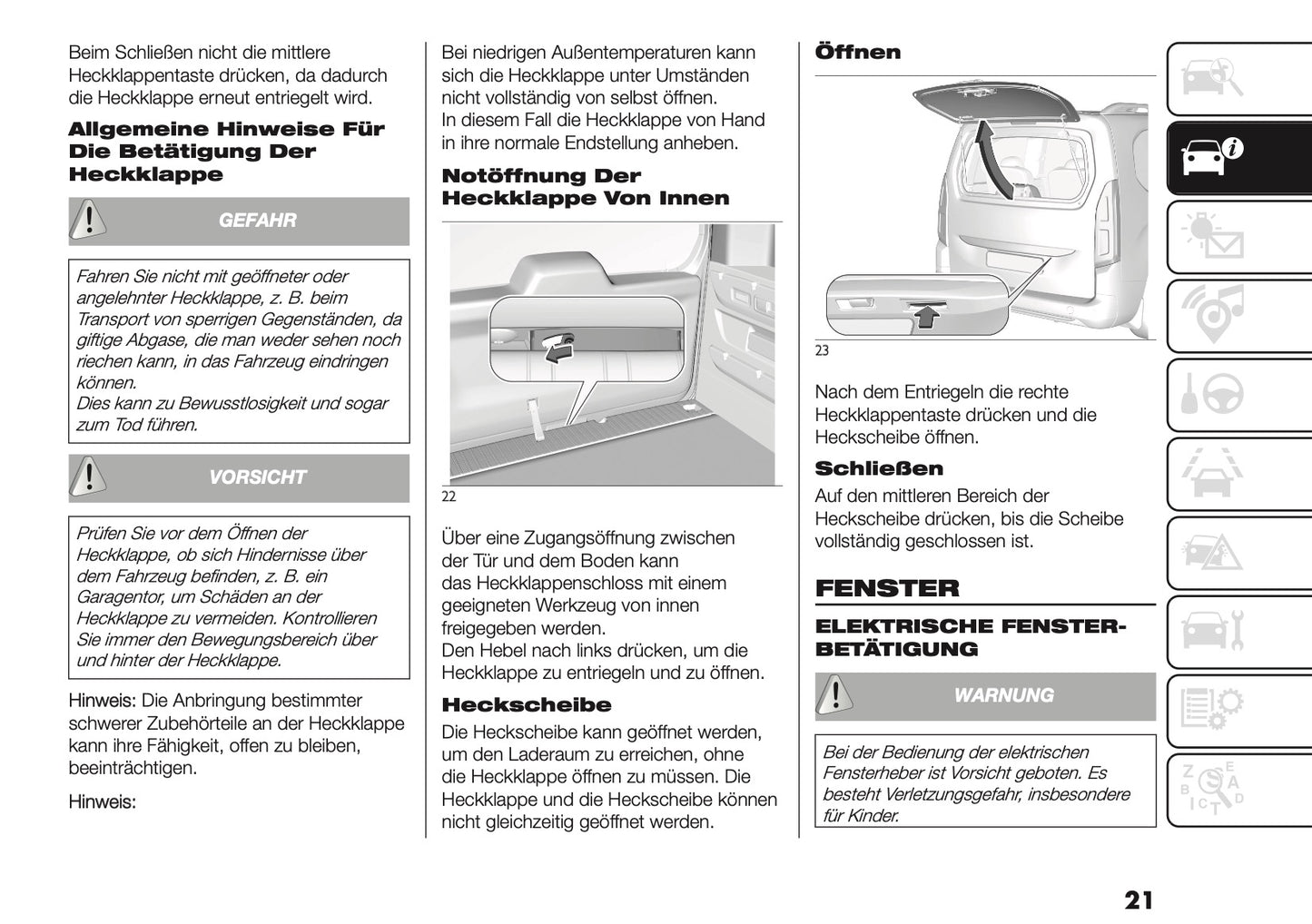 2026 Fiat Doblò Owner's Manual | German