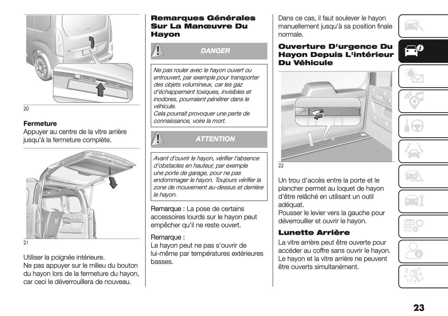 2025 Fiat Doblò Manuel du propriétaire | Français