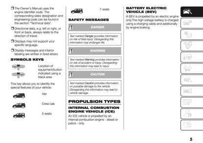 2025 Fiat Doblò Owner's Manual | English