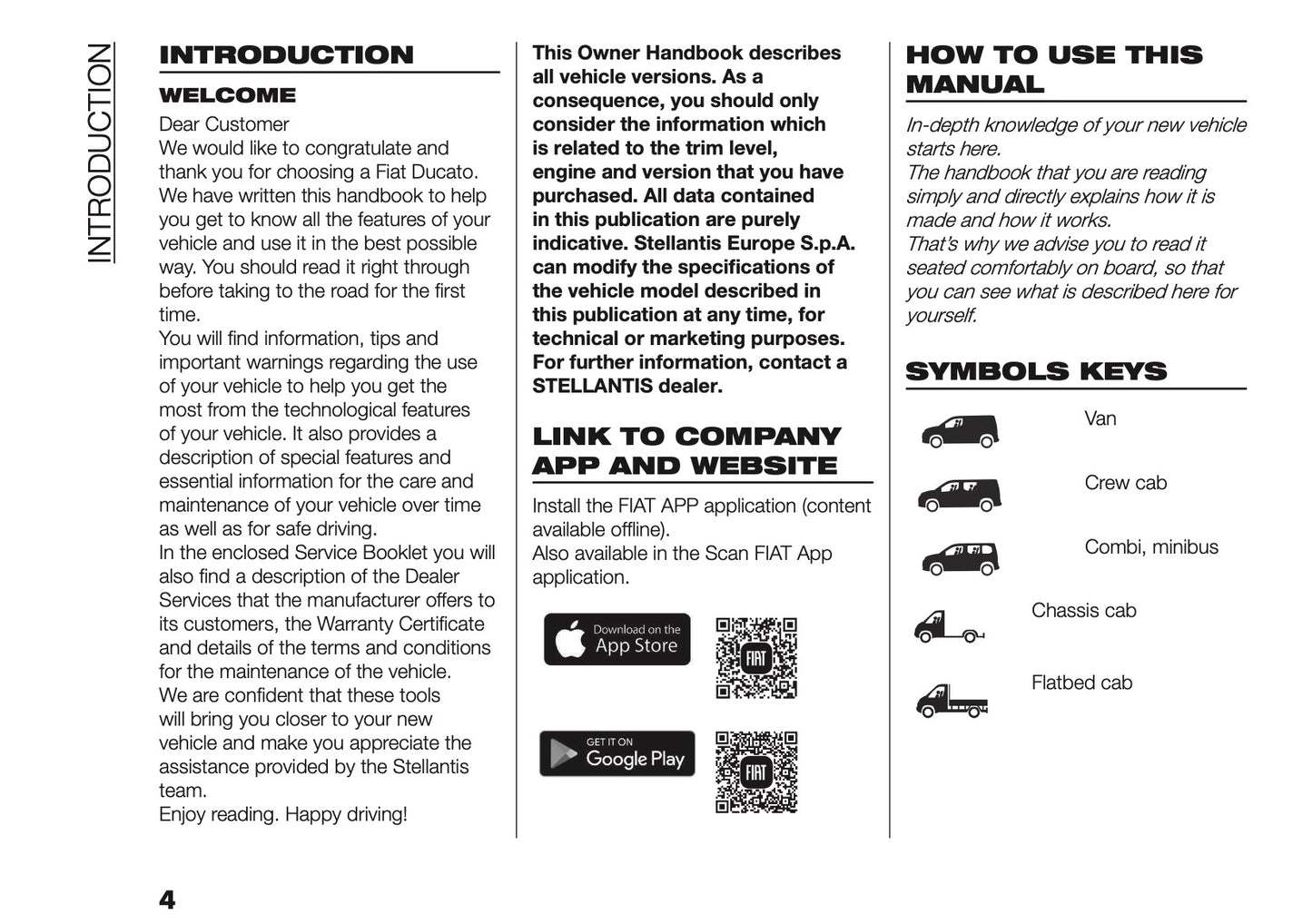 2025-2026 Fiat Ducato Owner's Manual | English