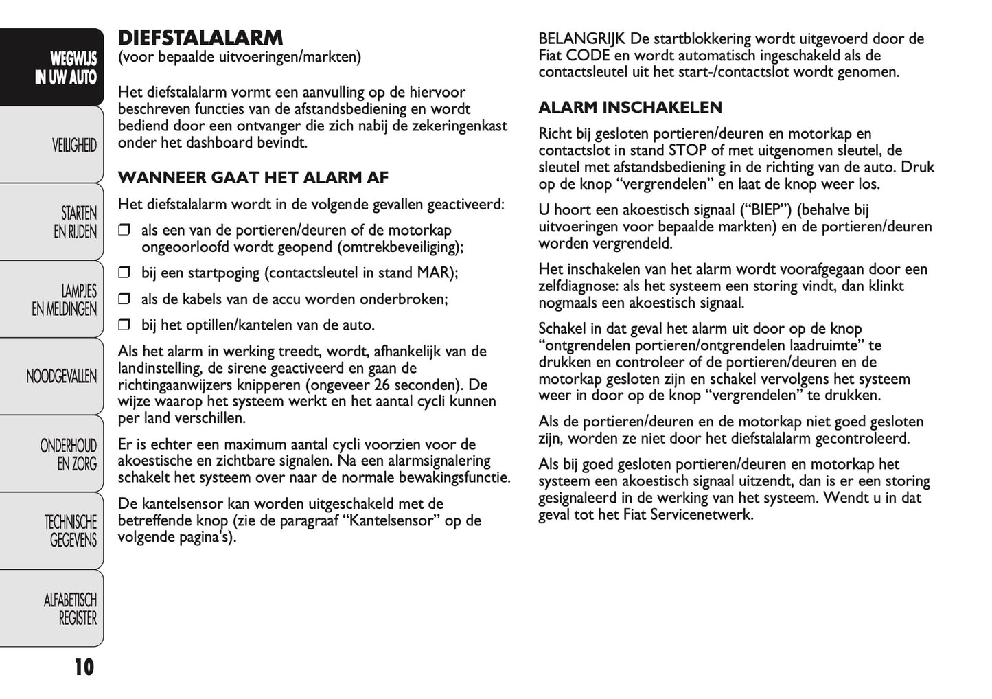 2010-2011 Fiat Ducato Gebruikershandleiding | Nederlands