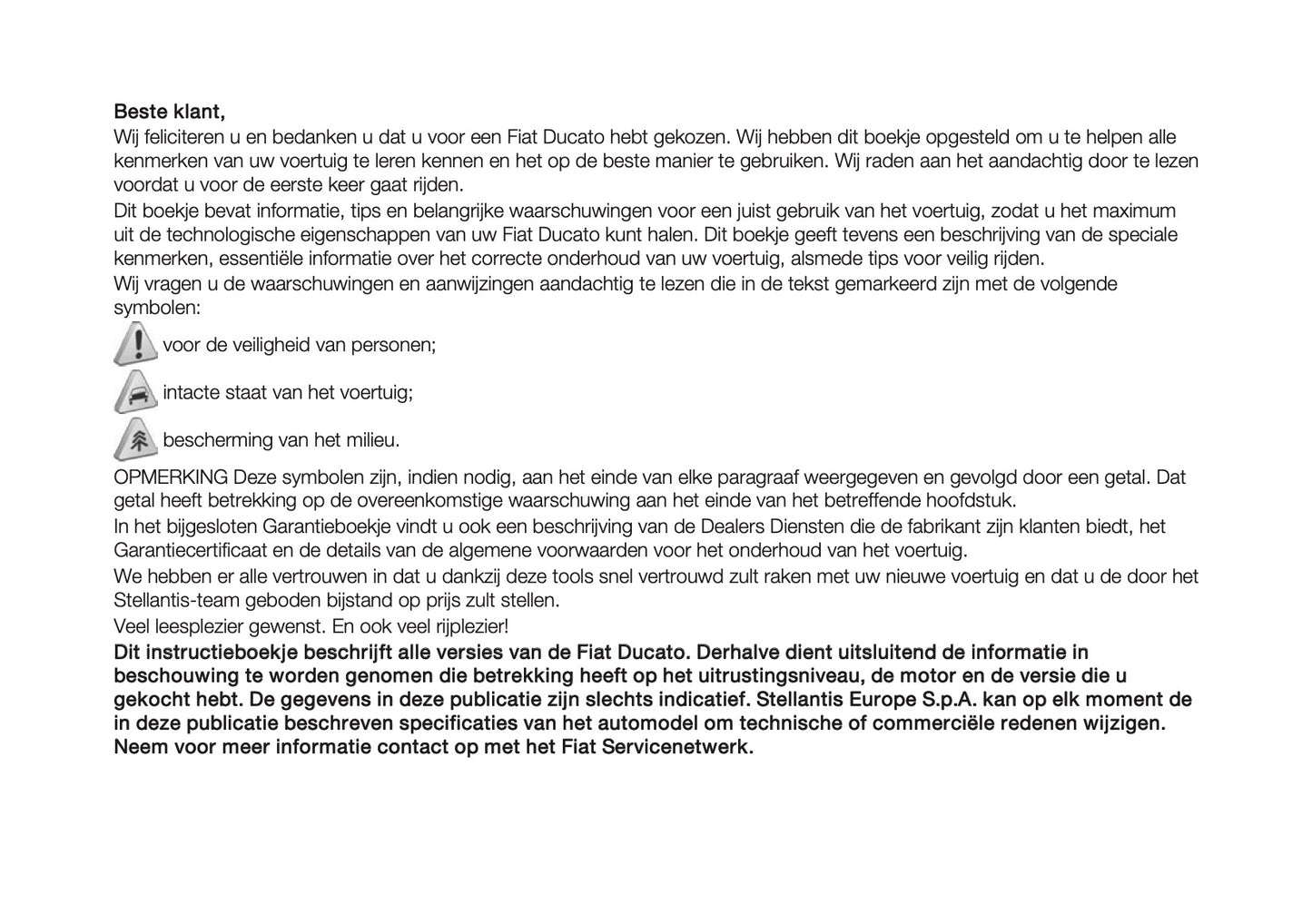 2024-2025 Fiat Ducato Gebruikershandleiding | Nederlands