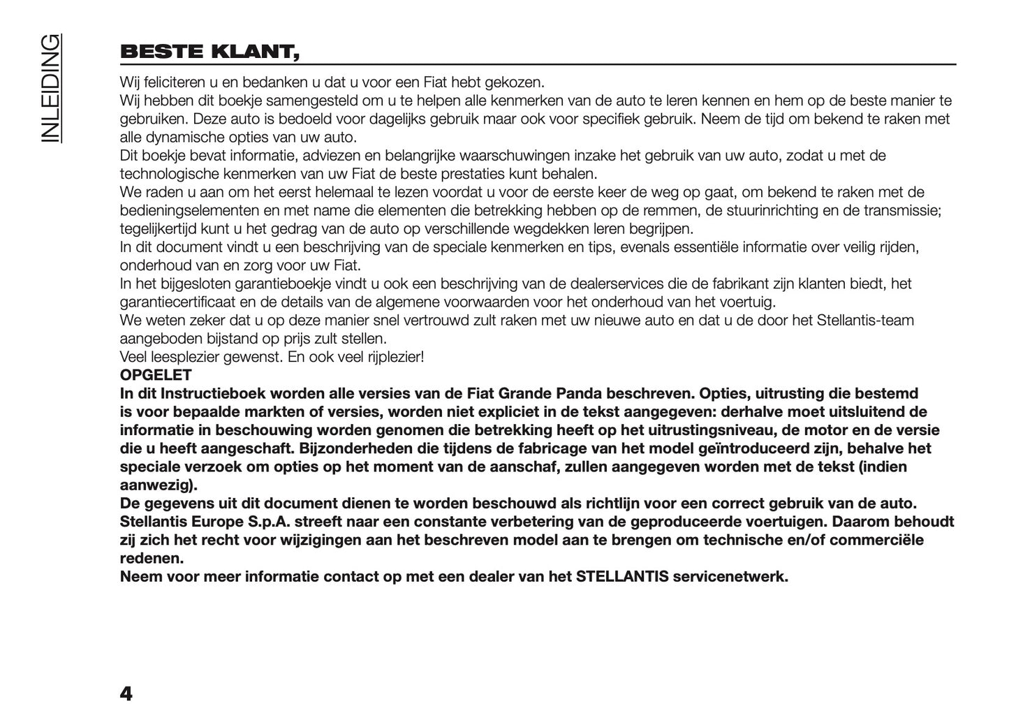2026 Fiat Grande Panda Gebruikershandleiding | Nederlands