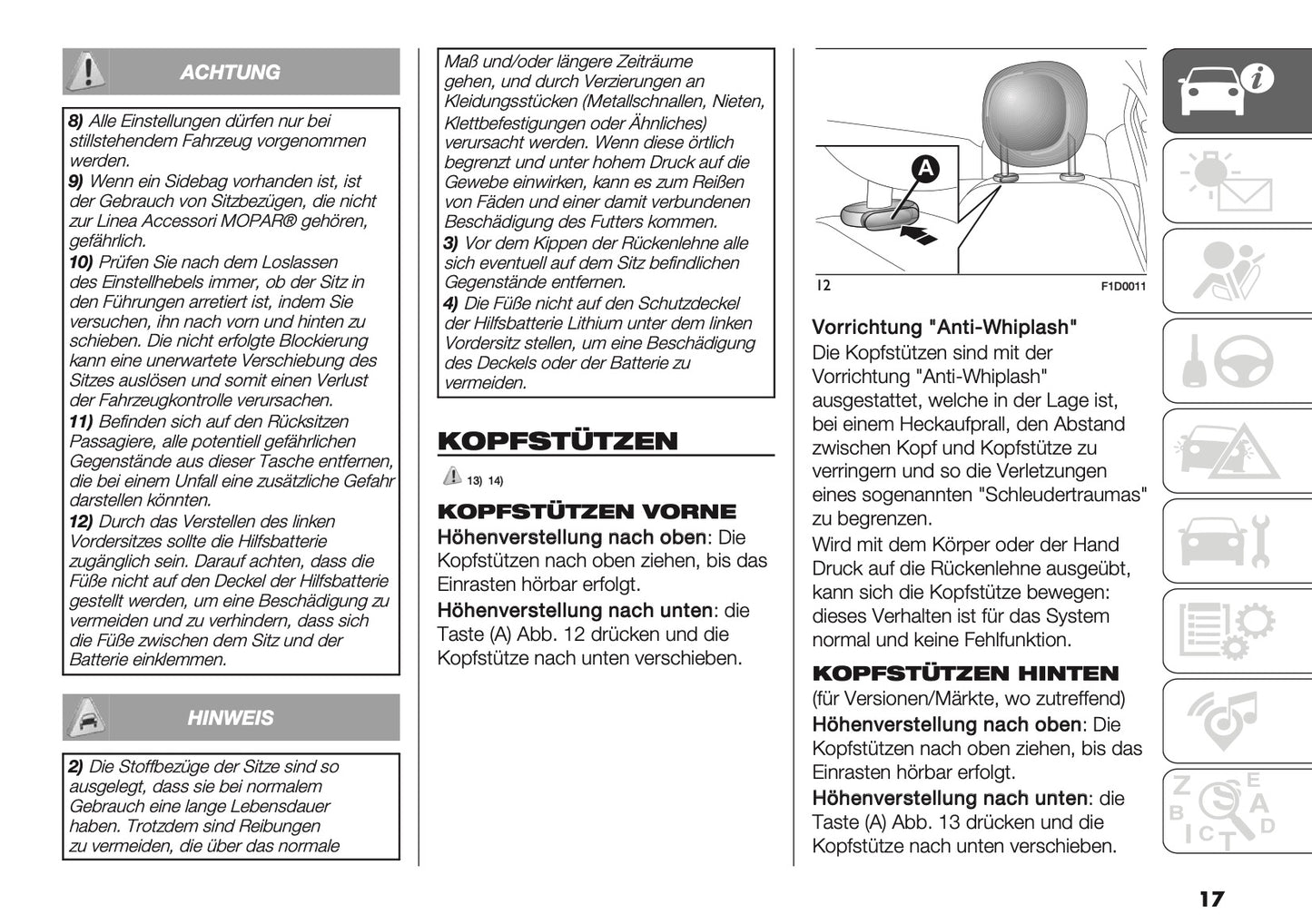 2025-2026 Fiat Panda/Pandina Owner's Manual | German