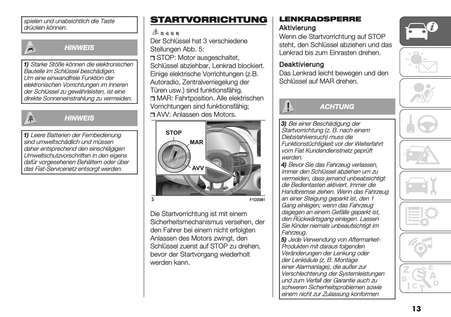2026 Fiat Panda/Pandina Owner's Manual | German