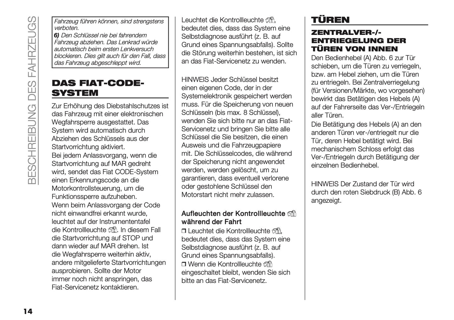 2026 Fiat Panda/Pandina Owner's Manual | German