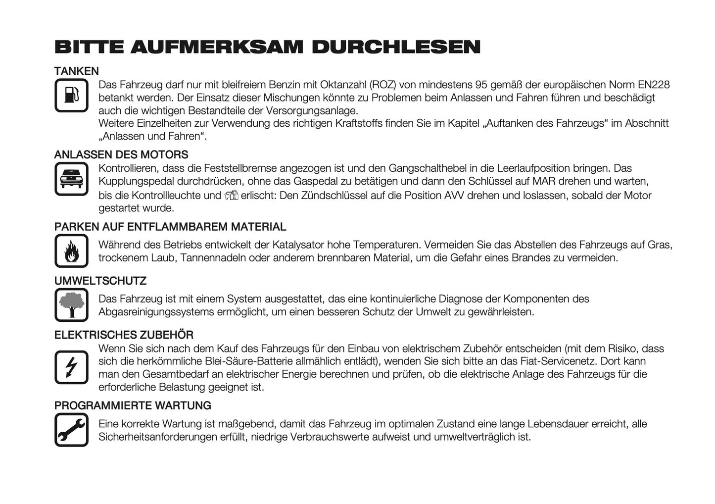 2026 Fiat Panda/Pandina Owner's Manual | German