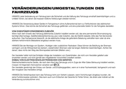 2026 Fiat Panda/Pandina Owner's Manual | German