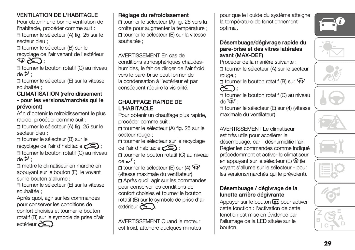 2025-2026 Fiat Panda/Pandina Owner's Manual | French