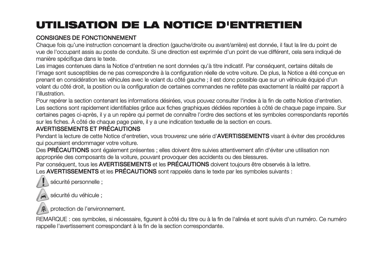 2025-2026 Fiat Panda/Pandina Owner's Manual | French