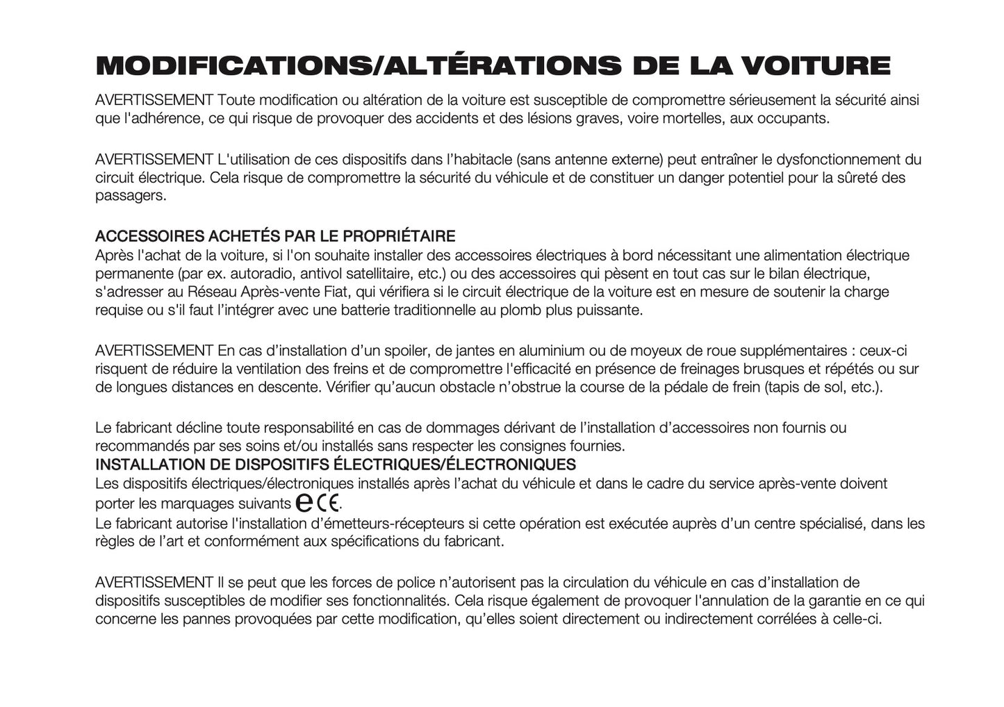 2026 Fiat Panda/Pandina Owner's Manual | French