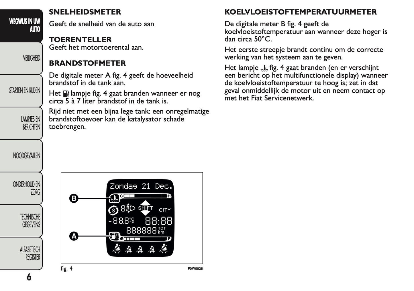 2013 Fiat Panda Owner's Manual | Dutch