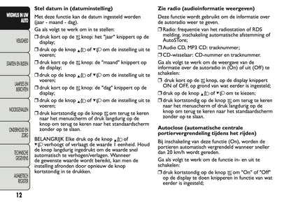2013 Fiat Panda Owner's Manual | Dutch