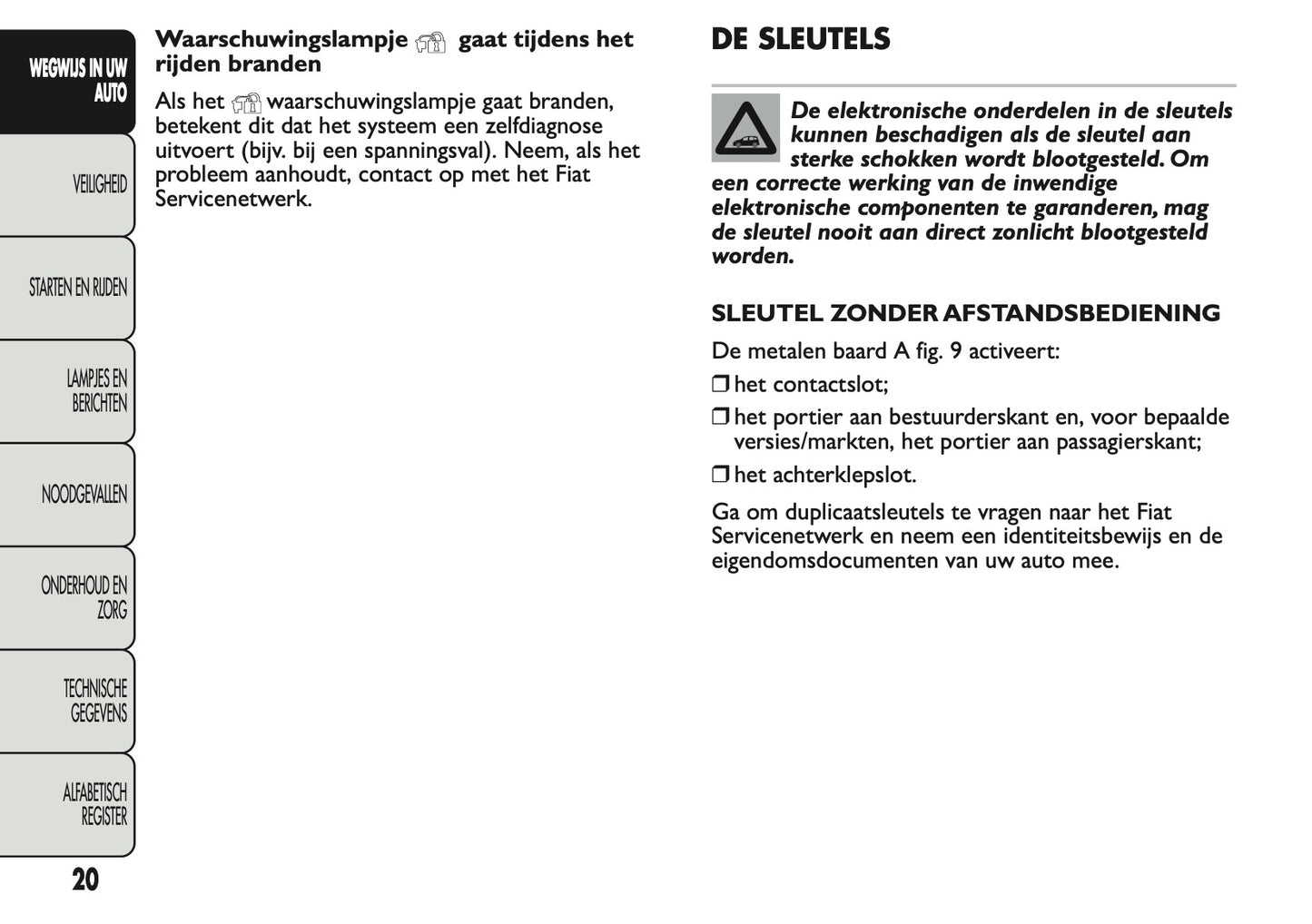 2013 Fiat Panda Owner's Manual | Dutch