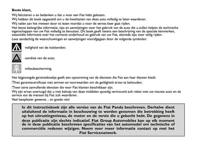 2013 Fiat Panda Owner's Manual | Dutch