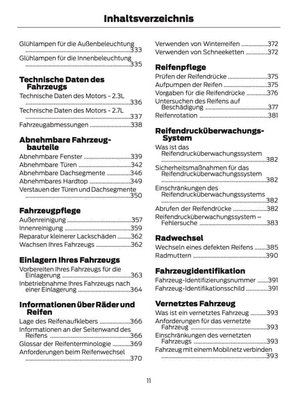 2024-2025 Ford Bronco Owner's Manual | German