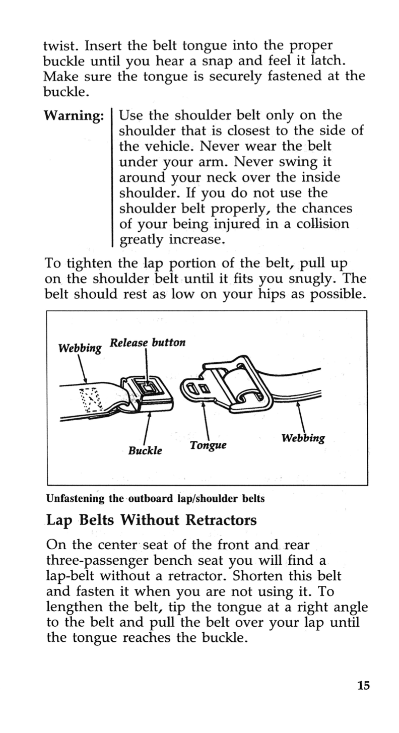 1993 Ford Bronco Owner's Manual | English