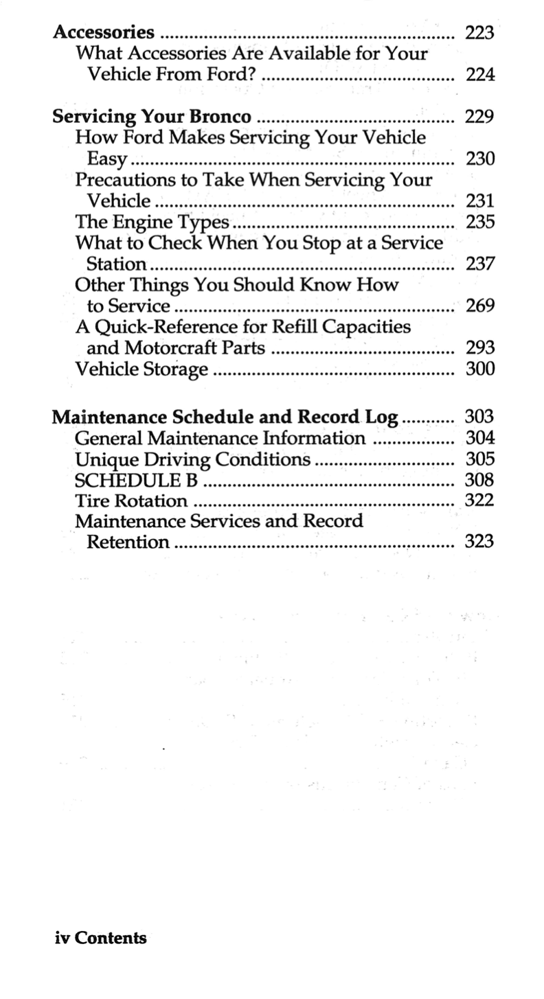 1993 Ford Bronco Owner's Manual | English