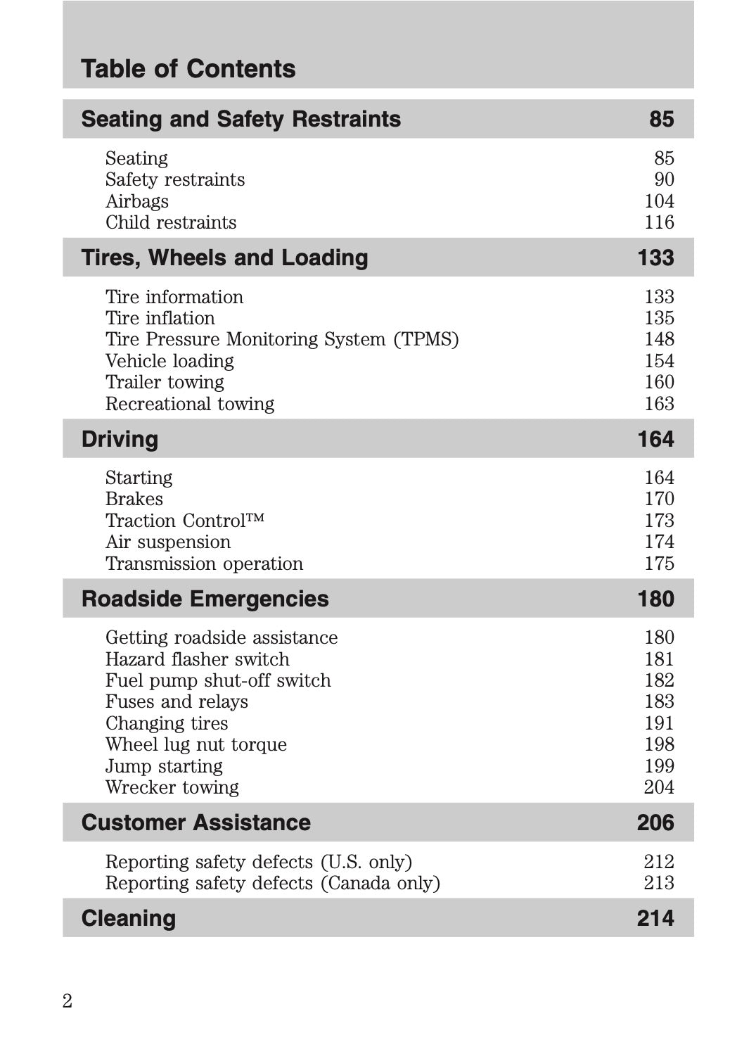 2009 Ford Crown Victoria Owner's Manual | English US
