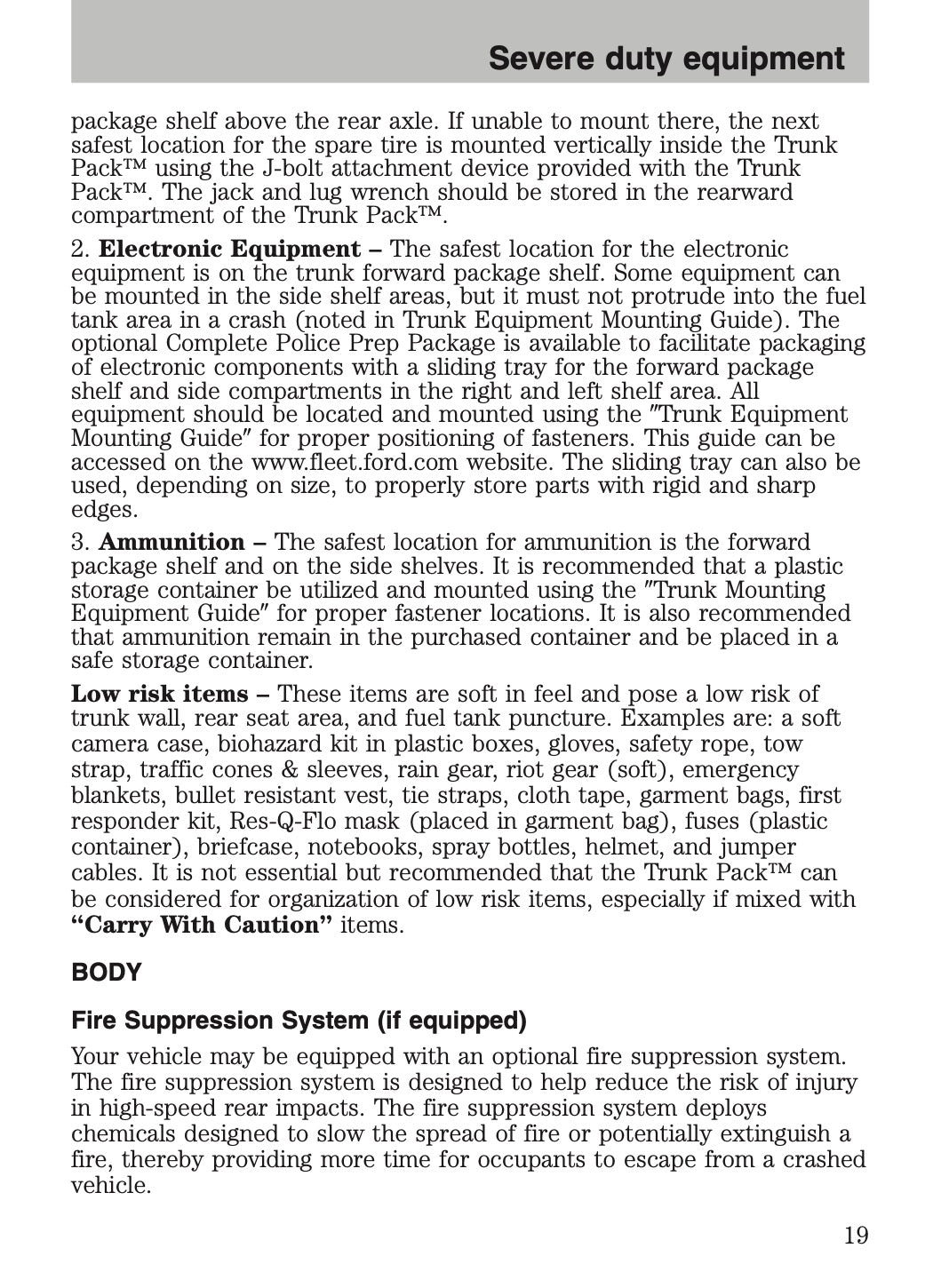 2009-2011 Ford Crown Victoria Police Fleet Supplement Manual | English US