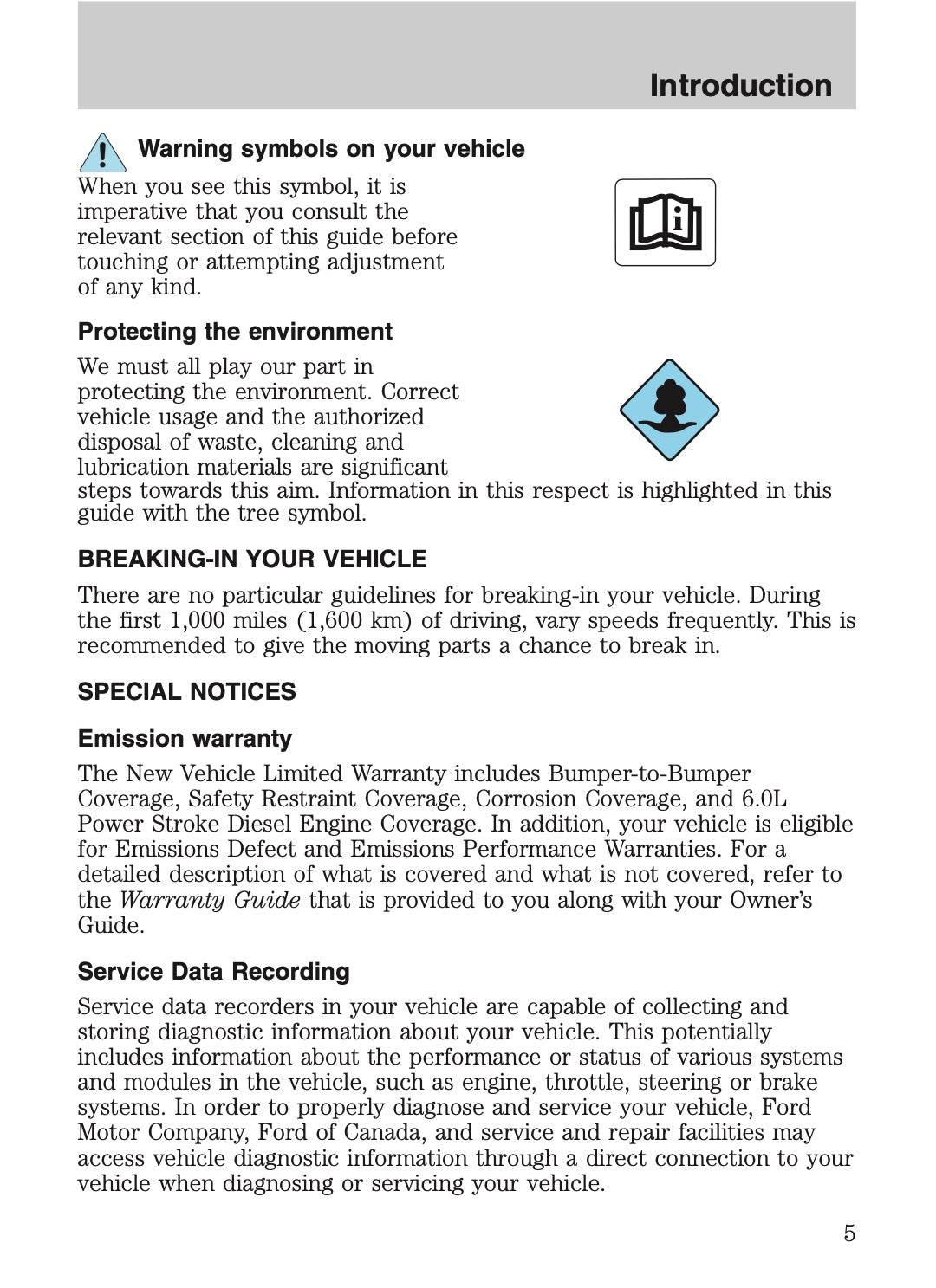2005 Ford Excursion Owner's Manual | English US