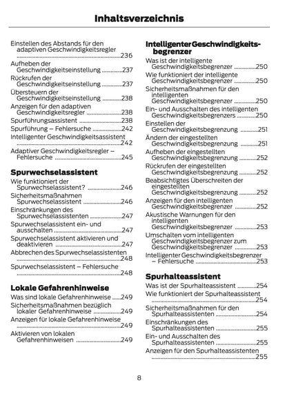 2024-2025 Ford Explorer Owner's Manual | German