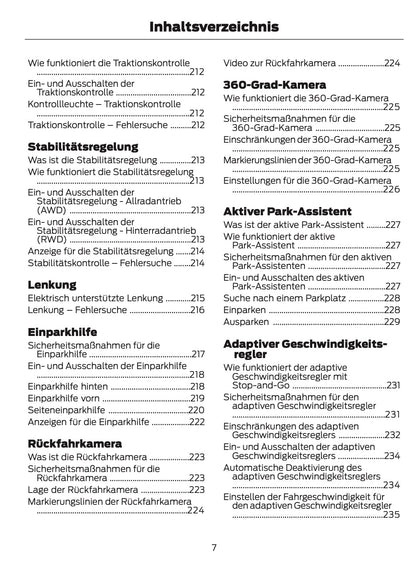 2024-2025 Ford Explorer Owner's Manual | German