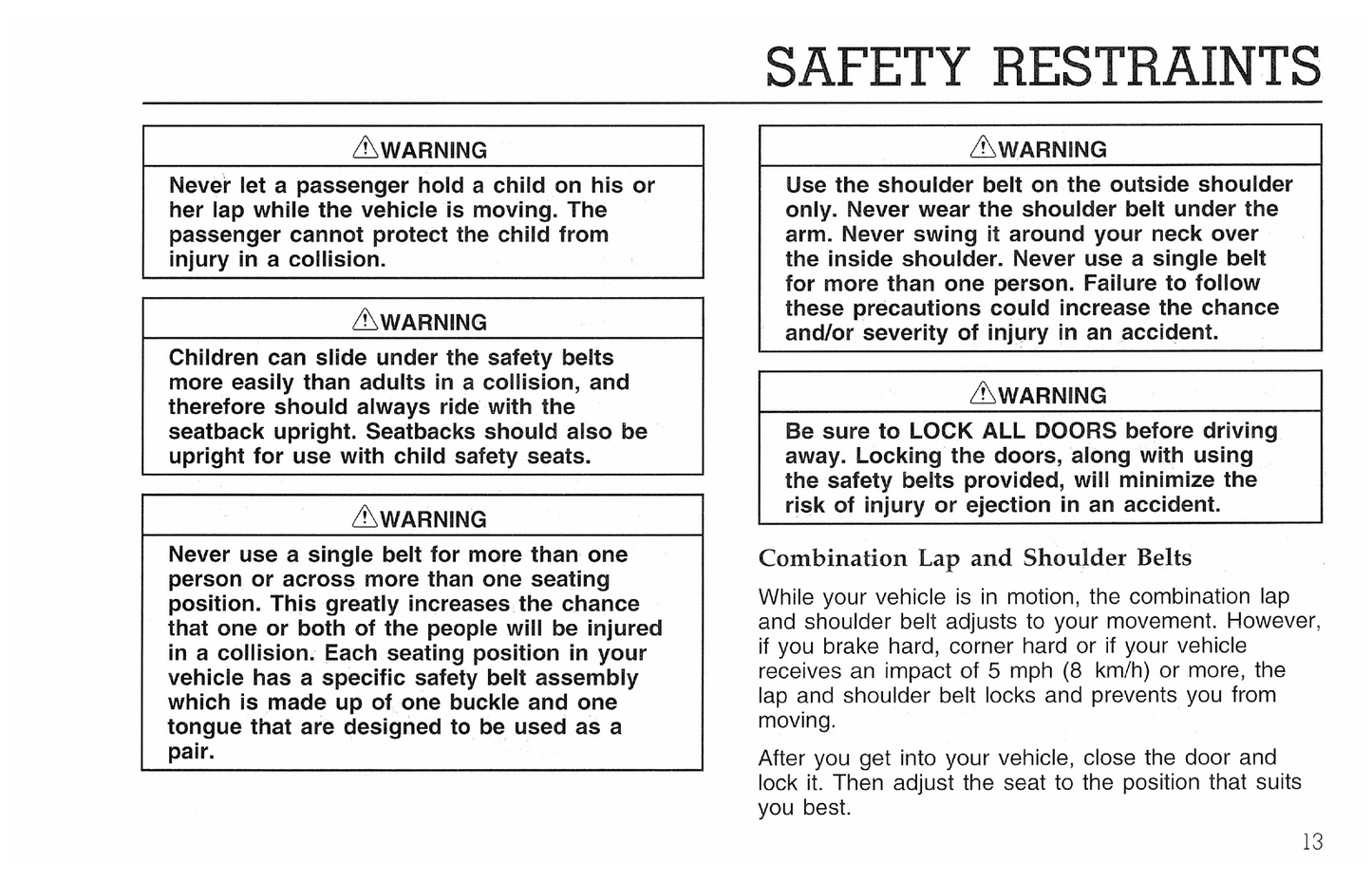 1996 Ford F-Series Diesel/B-Series Diesel Owner's Manual | English