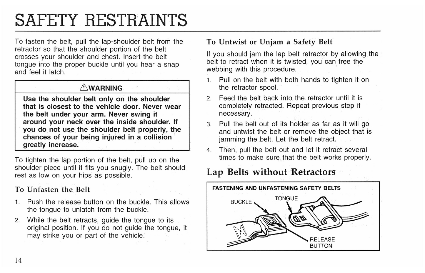 1996 Ford F-Series Diesel/B-Series Diesel Owner's Manual | English