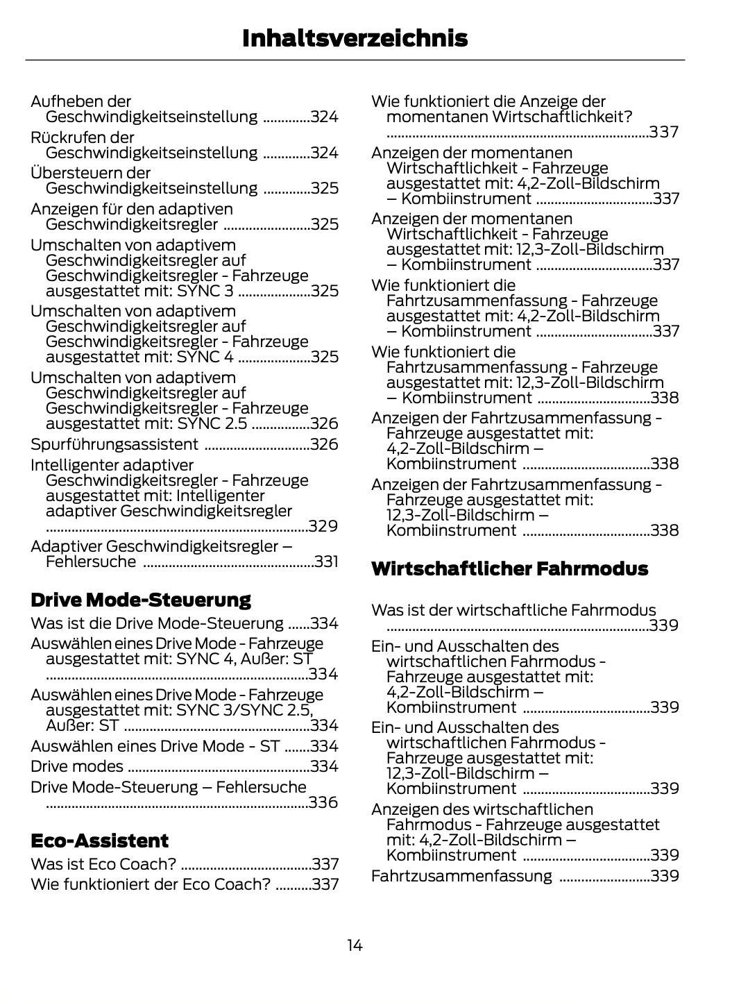 2023-2024 Ford Focus Gebruikershandleiding | Duits