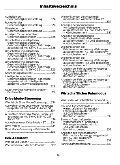 2023-2024 Ford Focus Gebruikershandleiding | Duits