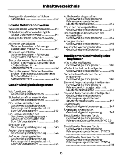 2023-2024 Ford Focus Owner's Manual | German