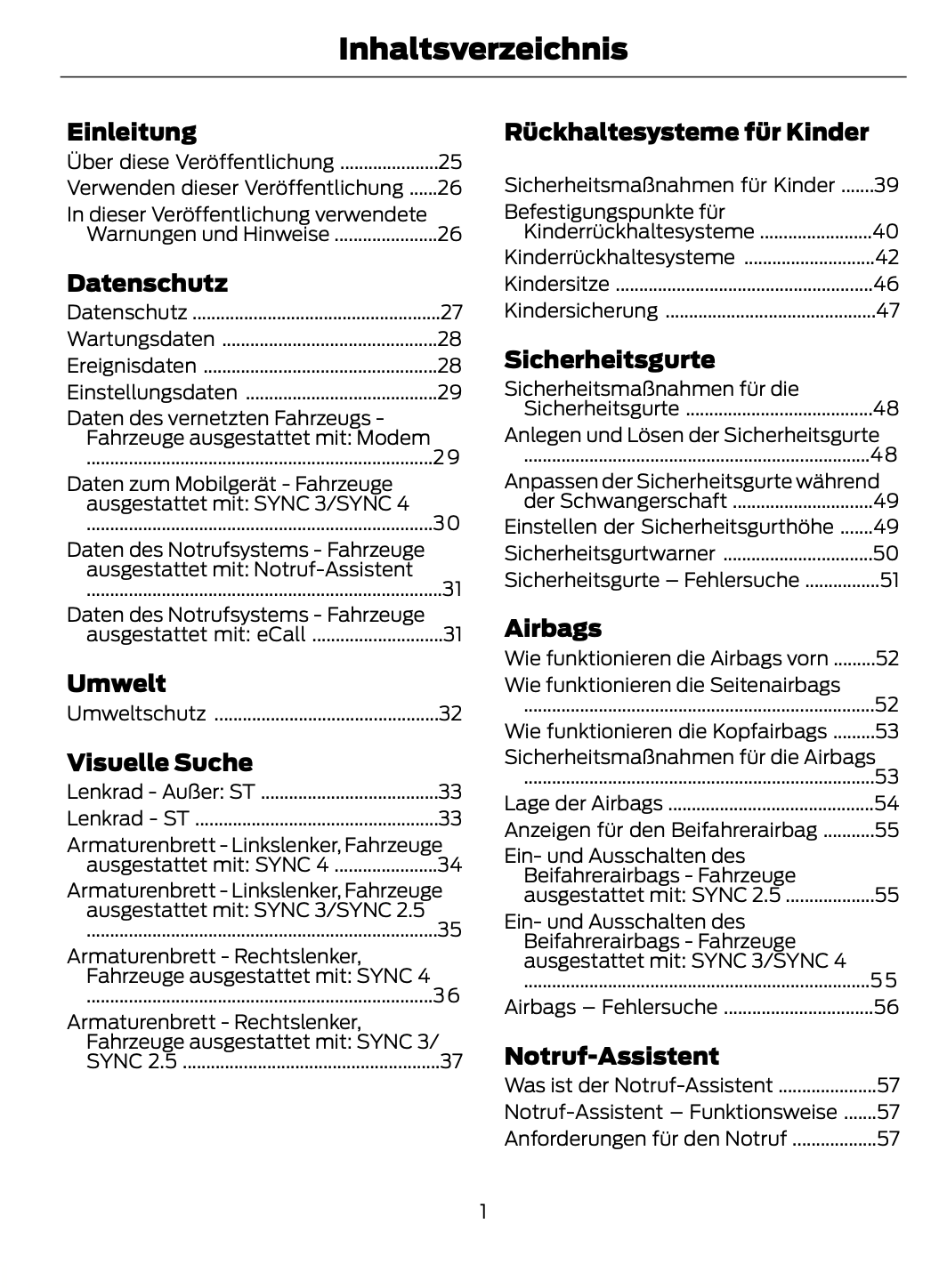 2023-2024 Ford Focus Gebruikershandleiding | Duits