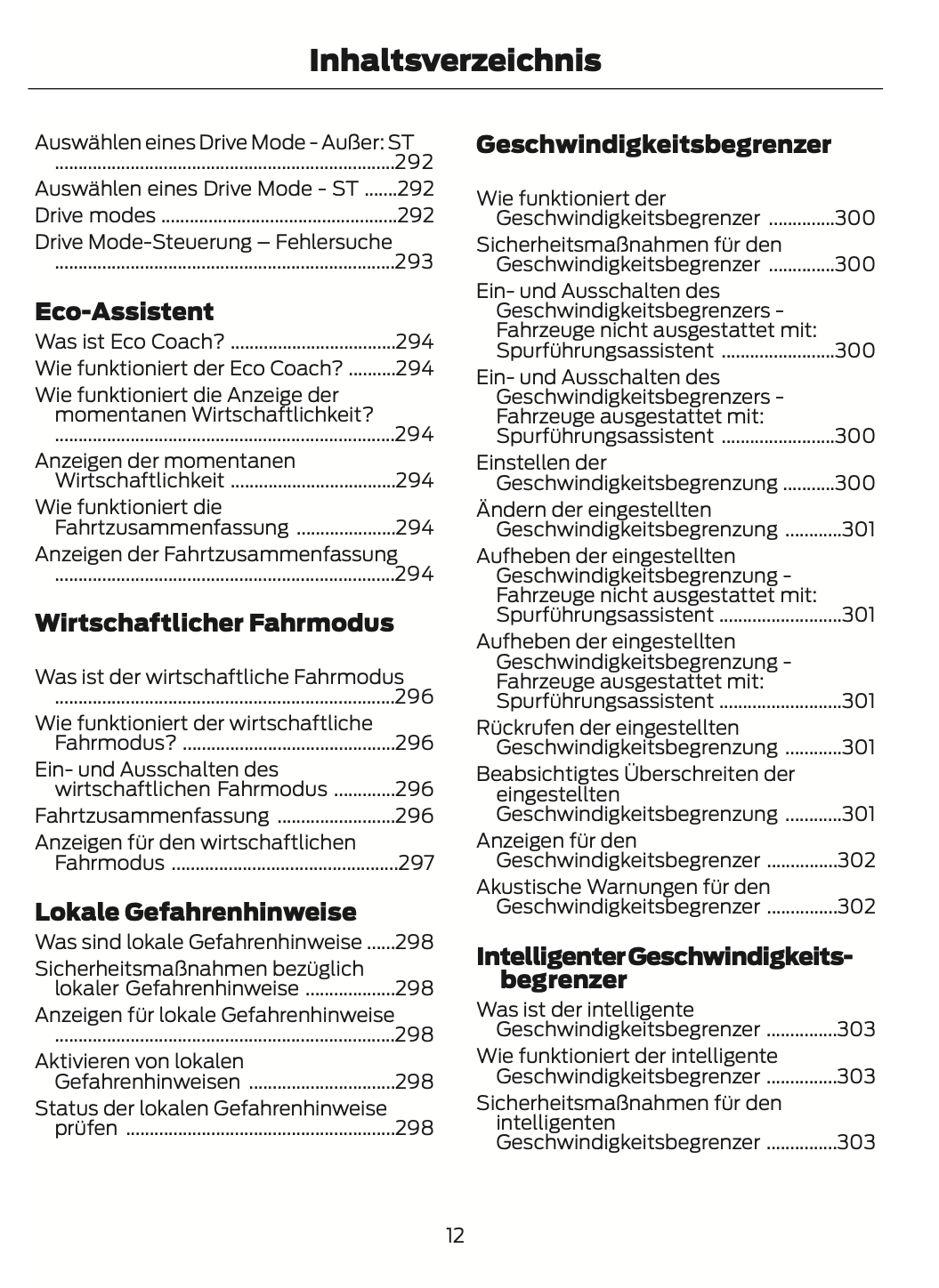 2024 Ford Focus Owner's Manual | German