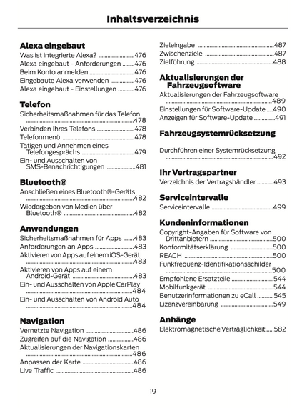 2024 Ford Focus Owner's Manual | German