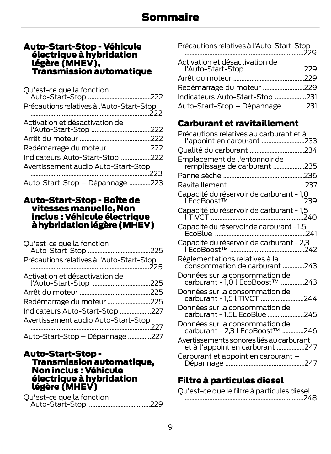 2023-2024 Ford Focus Owner's Manual | French