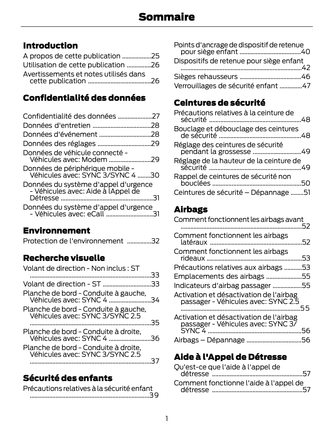 2023-2024 Ford Focus Owner's Manual | French