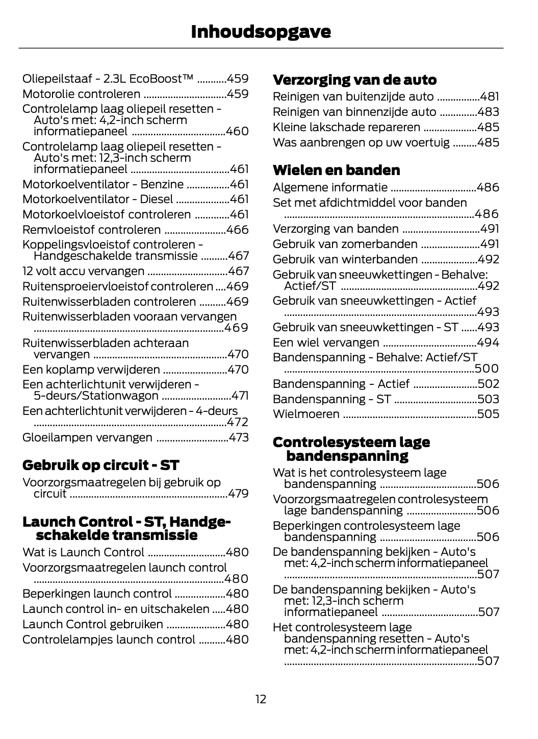 2021 Ford Focus Owner's Manual | Dutch