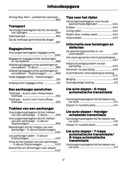 2023-2024 Ford Focus Owner's Manual | Dutch