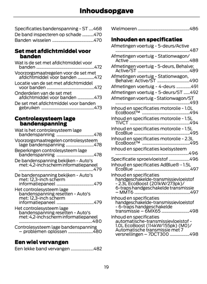 2023-2024 Ford Focus Manuel du propriétaire | Néerlandais