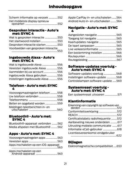 2023-2024 Ford Focus Owner's Manual | Dutch