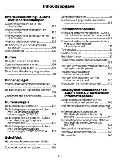 2023-2024 Ford Focus Owner's Manual | Dutch