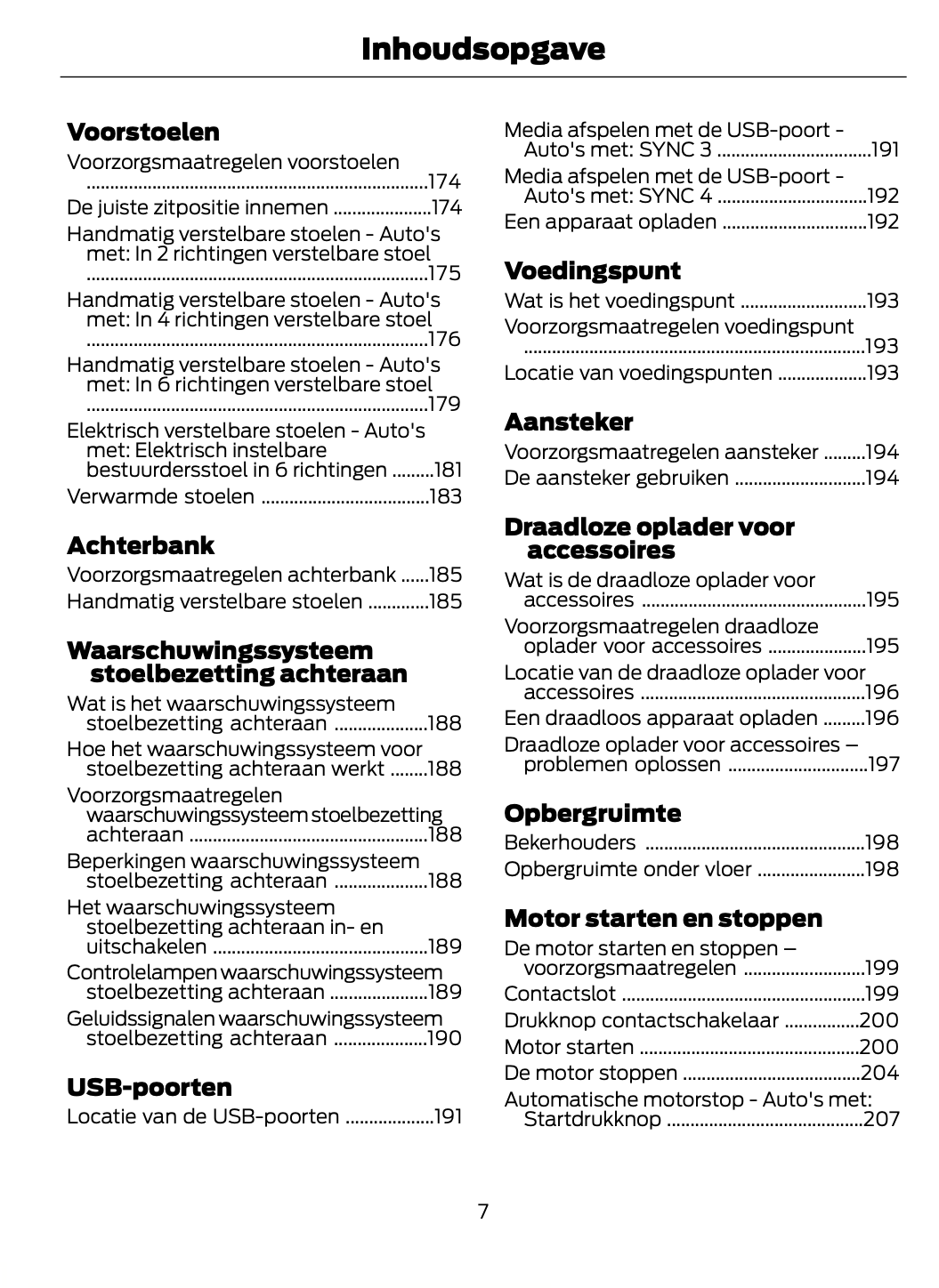 2023-2024 Ford Focus Owner's Manual | Dutch