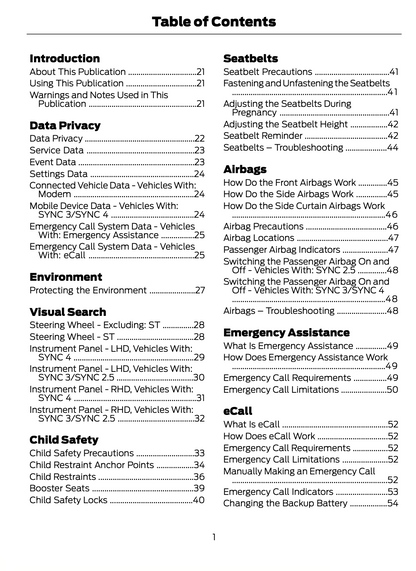 2023-2024 Ford Focus Owner's Manual | English