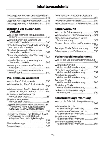 2025-2026 Ford Kuga Owner's Manual | German