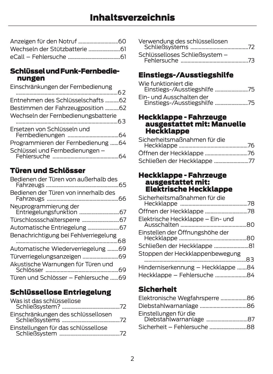 2025-2026 Ford Kuga Owner's Manual | German