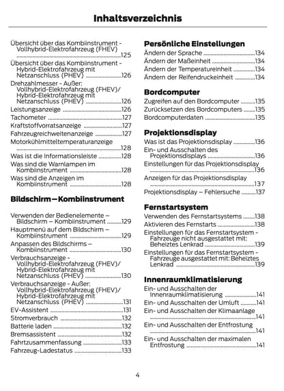 2025-2026 Ford Kuga Owner's Manual | German