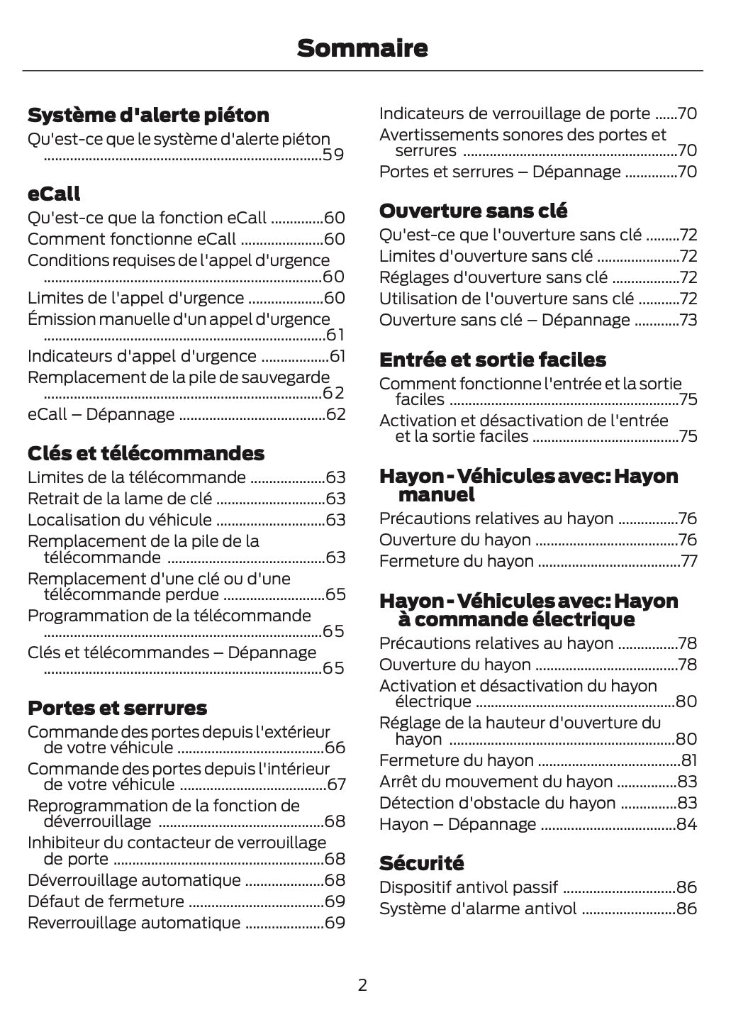 2025-2026 Ford Kuga Owner's Manual | French