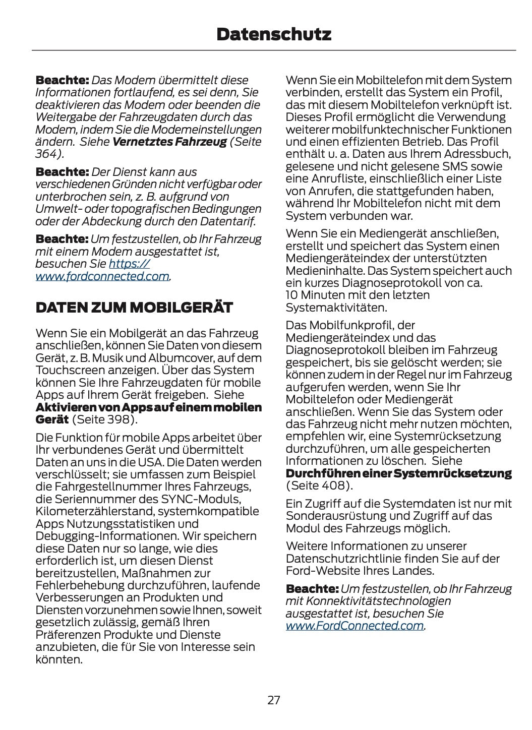 2024-2025 Ford Mustang Owner's Manual | German